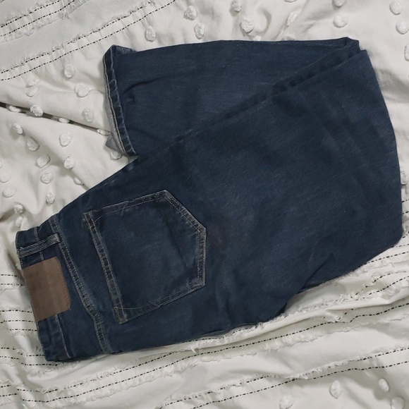 ALLSAINTS men’s Jack Tappered Jeans, In Dark Indigo button fly size 30 - Picture 2 of 9